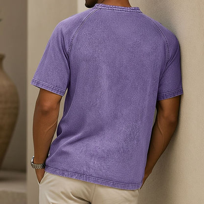 Soft Washed Cotton Henley Shirt