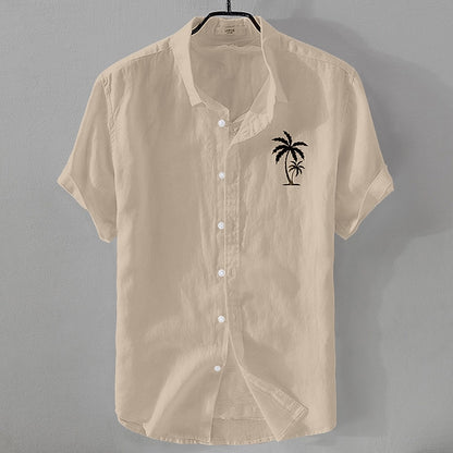 Men's Linen Shirt - Short Sleeve Summer Essential