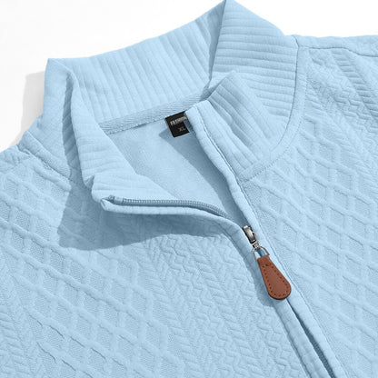 Men's Jacquard Everyday Zipper Sweatshirt