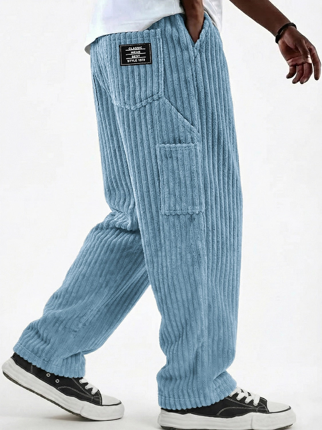Men's Casual Baggy Corduroy Pants