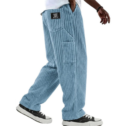 Men's Casual Baggy Corduroy Pants