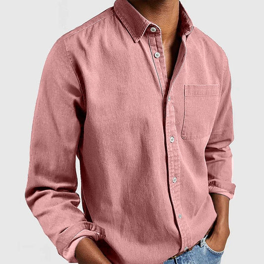 Long Sleeve Button Up Cotton Shirt