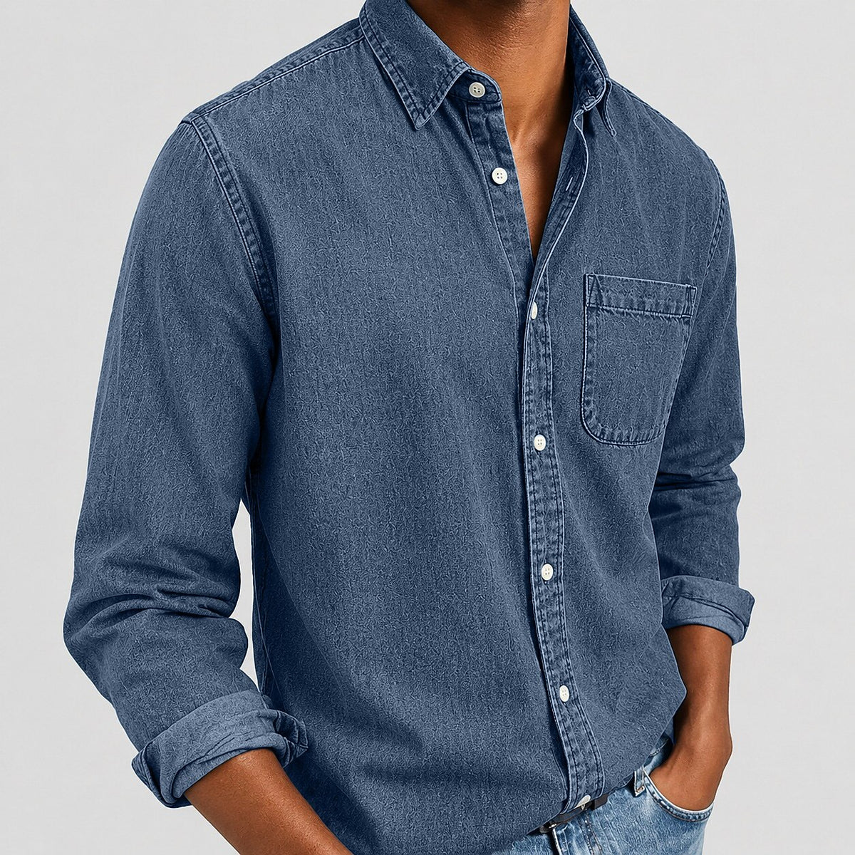 SoftFade Washed Denim Pocket Shirt