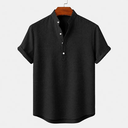 Breathable Linen Popover Shirt