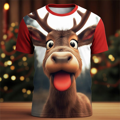 Men's Christmas Cat Graphic Party Tee