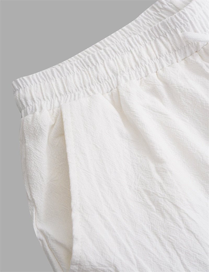 Men's Summer Cotton Linen Pants - Comfortable Baggy Style