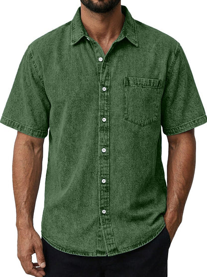 Vintage Washed Cotton Pocketed Shirt