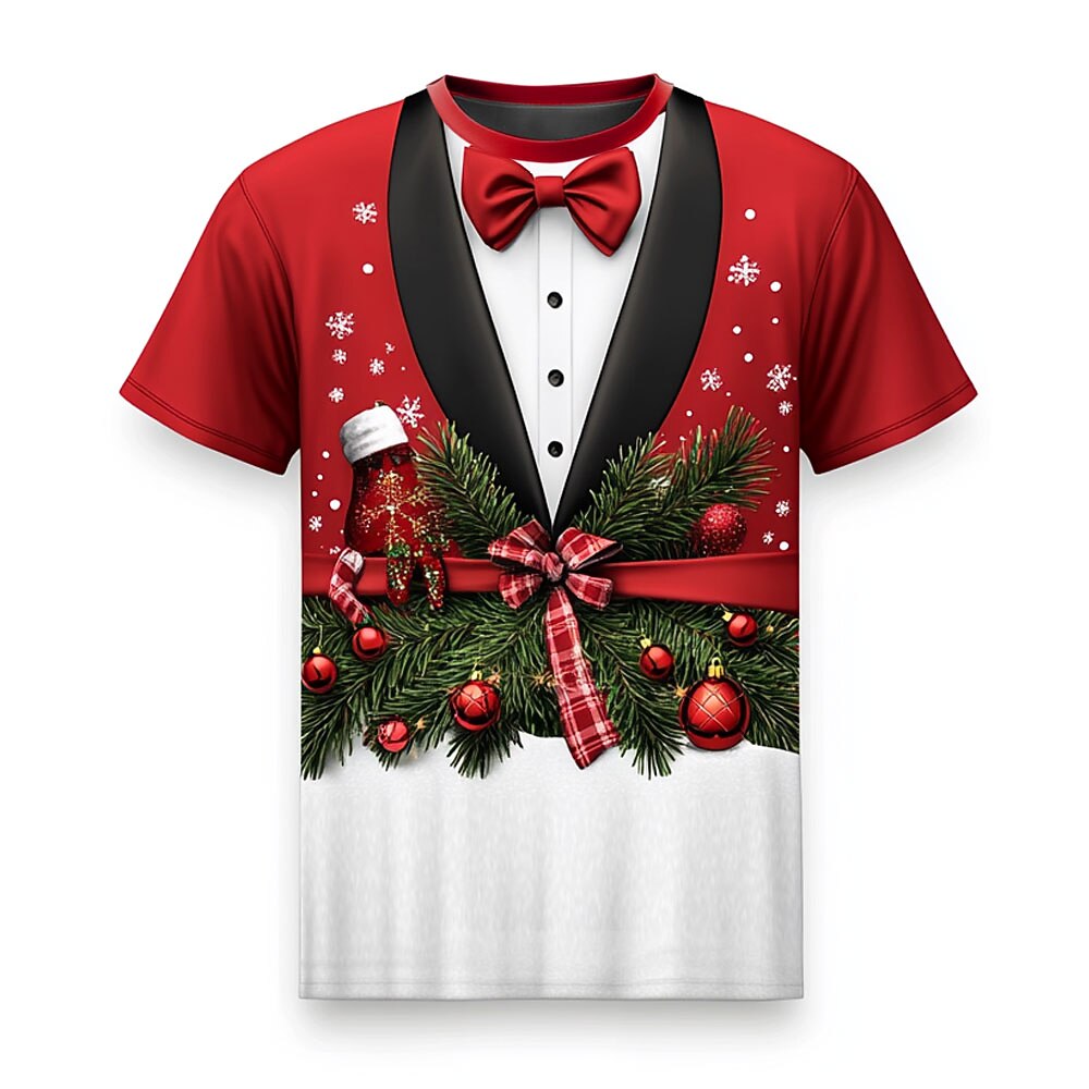 Men's Christmas Tree Snowflake Costume Tee