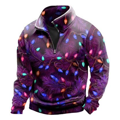 Christmas Lights Festive Zip Up Sweatshirt
