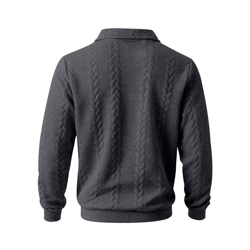 Comfort Jacquard Quarter Zip Polo