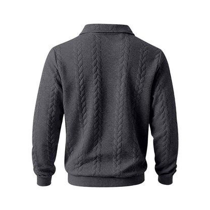 Comfort Jacquard Quarter Zip Polo