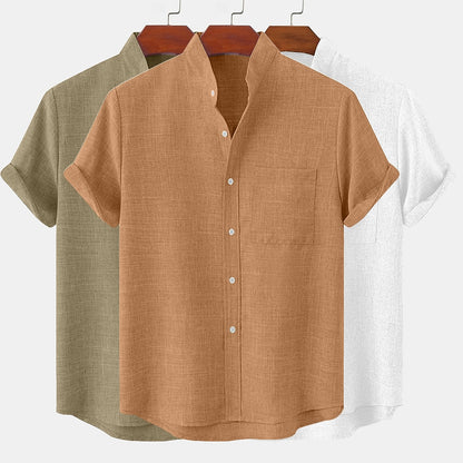 3-Piece Men's Linen Shirt - Soft & Breathable