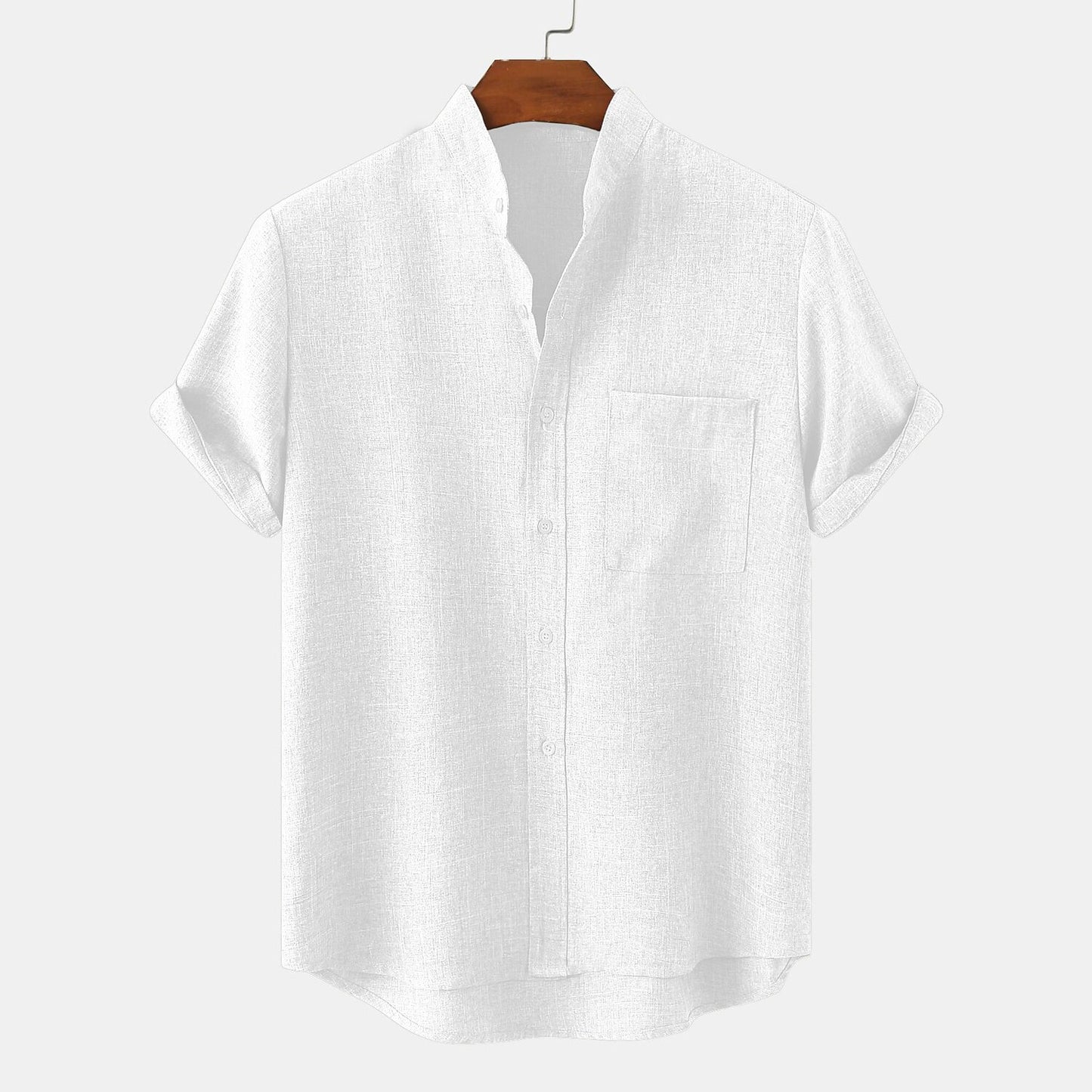 Cotton Linen Shirt-Button Up with Pocket