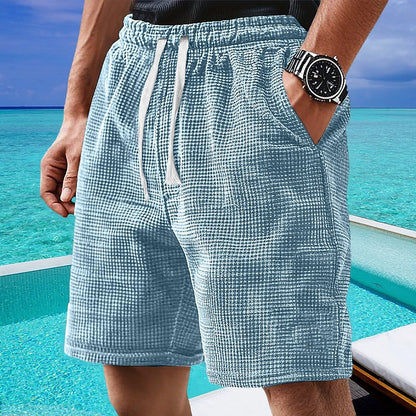 Lightweight Waffle Shorts-Comfortable Summer Wear
