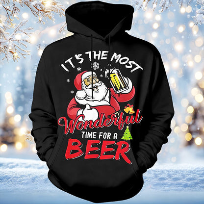 Santa Beer Christmas Holiday Party Hoodie