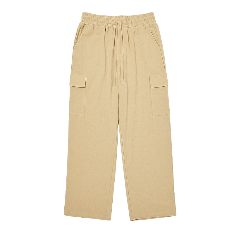 Men's Cotton Linen Pants - Baggy Casual Pants for Daily Comfort