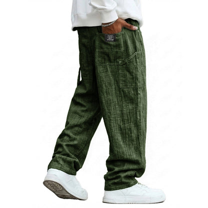 Cotton Linen Pants - Relaxed Fit for Daily & Beach Wear
