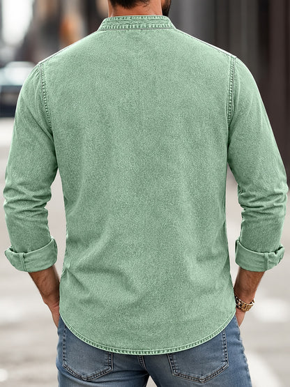 Vintage Washed Cotton Western Pocket Shirt