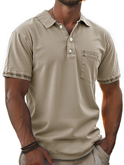 Textured Vintage Cotton Polo