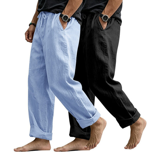 2-Pack Lightweight Cotton Linen Pants
