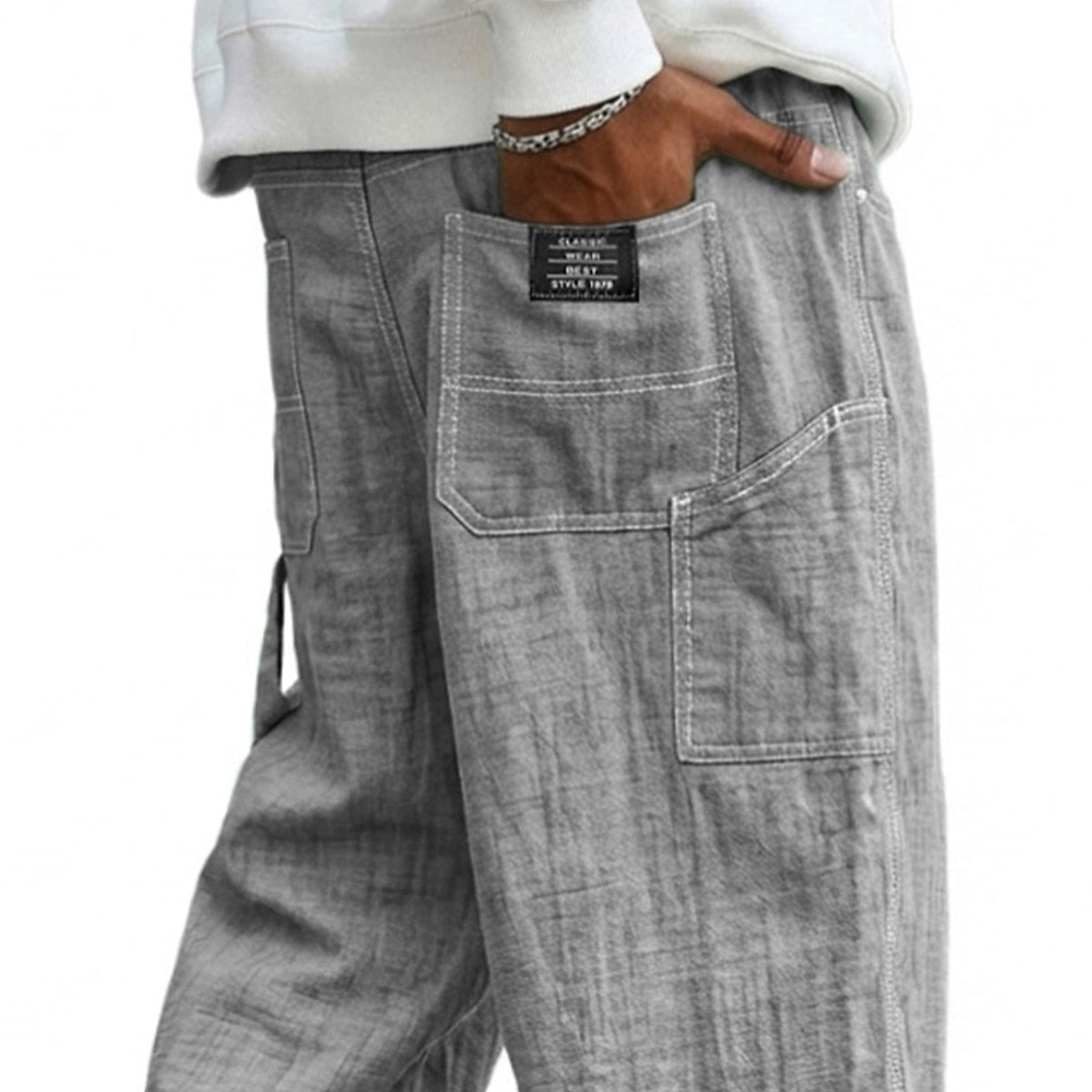 Cotton Linen Pants - Relaxed Fit for Daily & Beach Wear