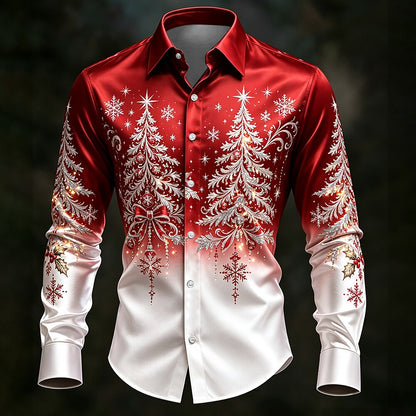 Christmas Tree Casual Button Down Shirt
