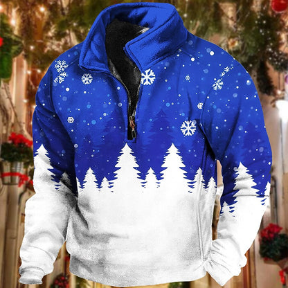 Christmas Snowflake Quarter Zip Sweatshirt