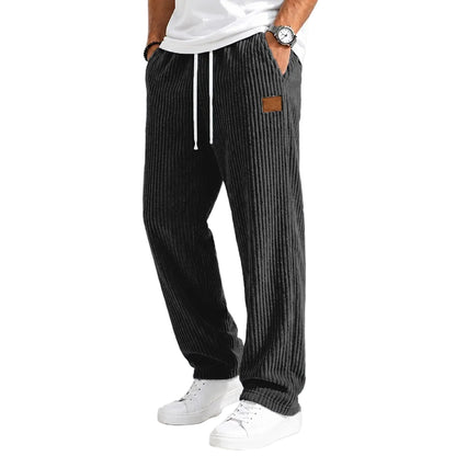 Textured Casual Corduroy Baggy Pants