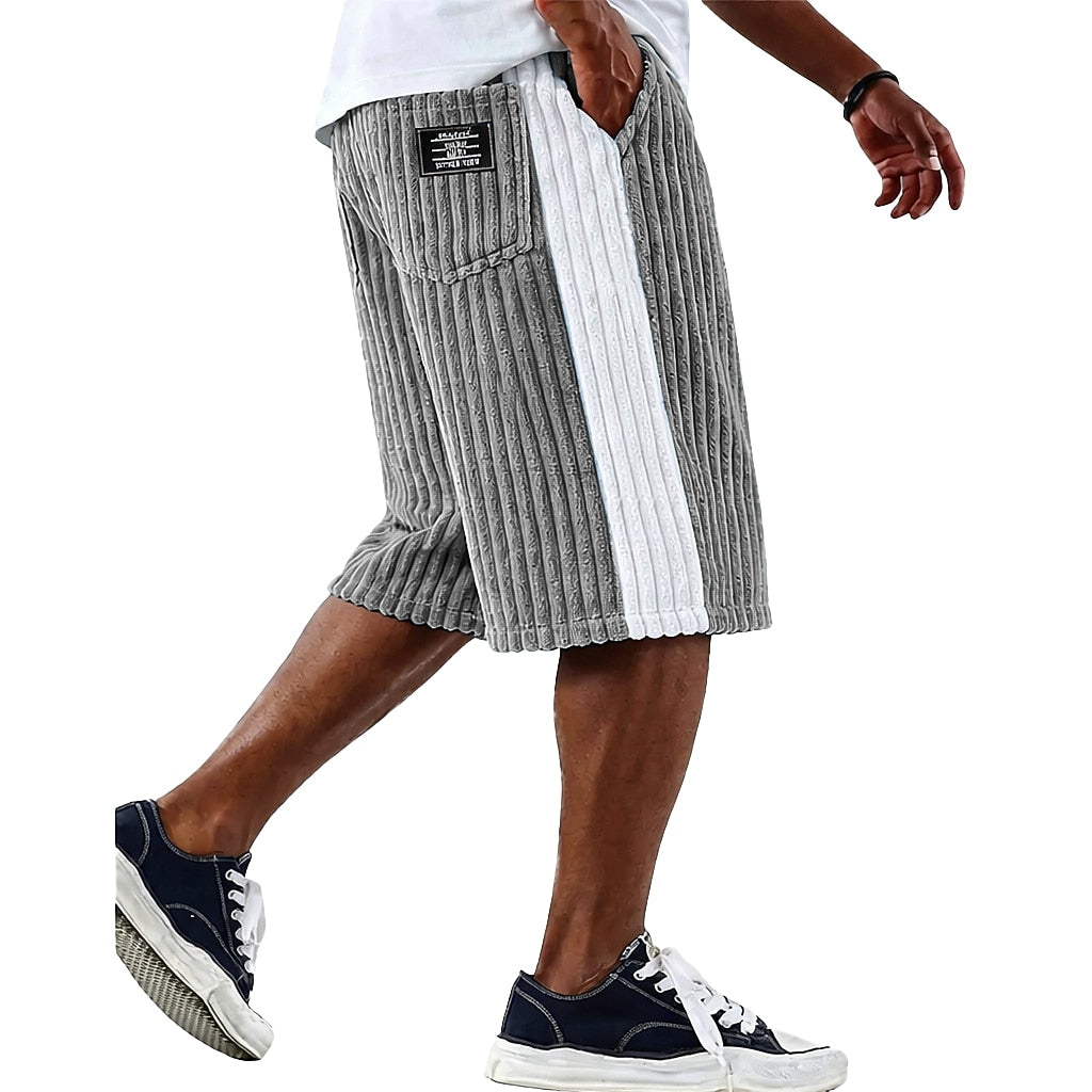 Elastic Waist Corduroy Shorts