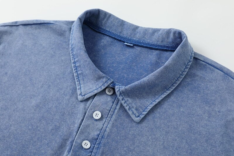Classic Washed Cotton Polo Shirt