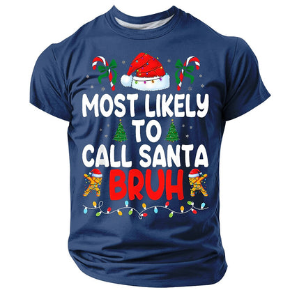 Christmas Santa Bruh Funny Graphic Tee