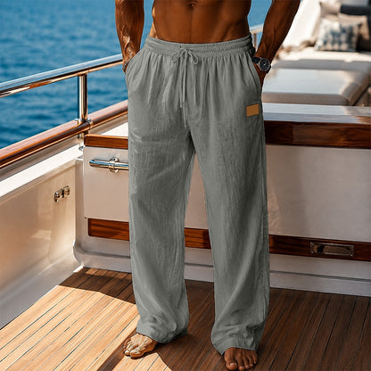 Breathable Linen Pants With Elastic Waist