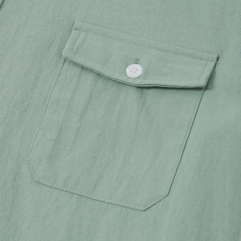 Men's Beachwear Linen Shirt - Soft & Breathable