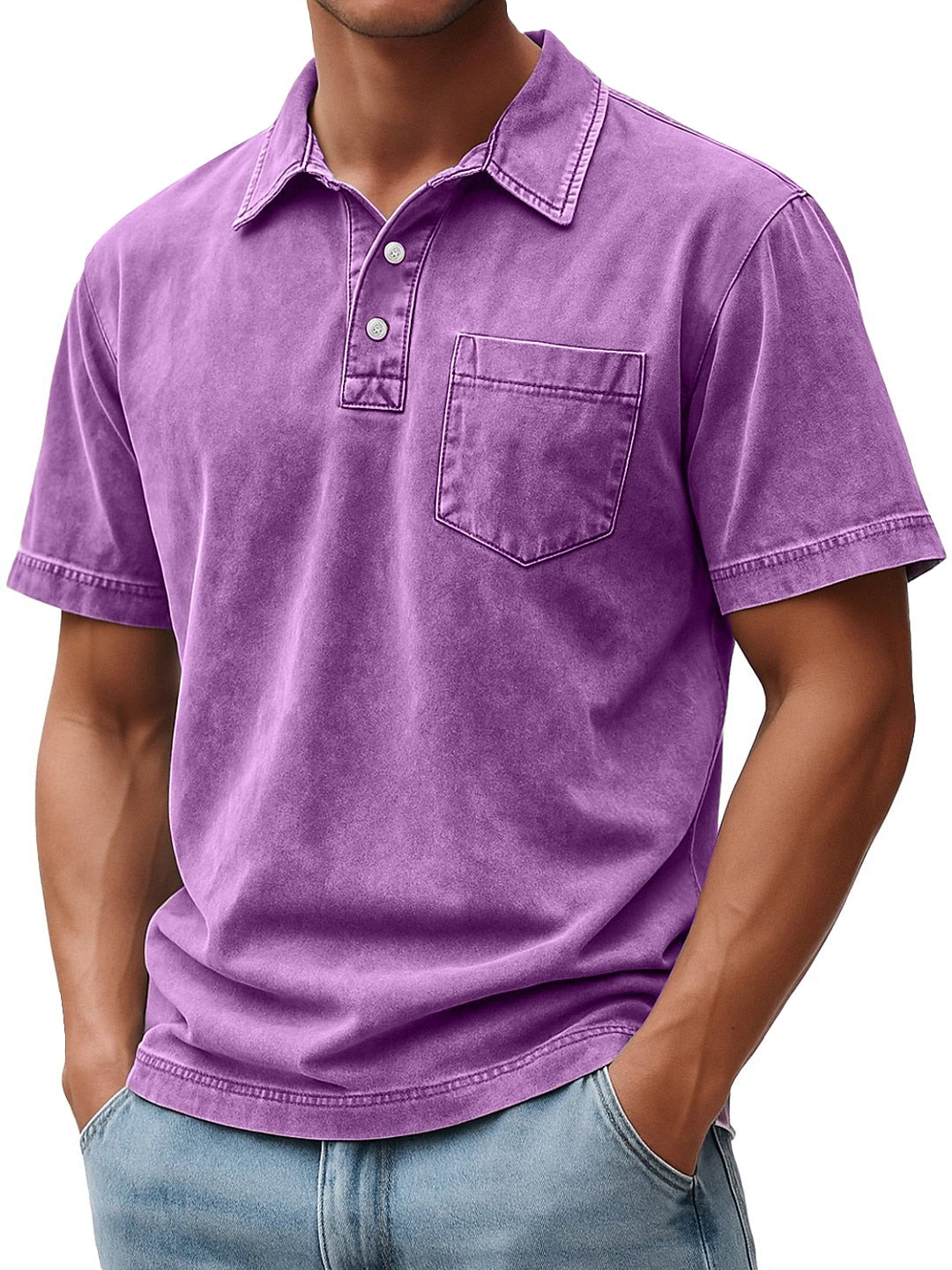100% Cotton T-Shirt-Vintage Washed Look