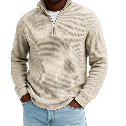 Waffle Zipped Polo Shirts