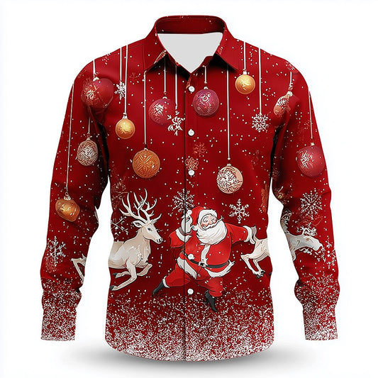 Christmas Santa Reindeer Baubles Shirt