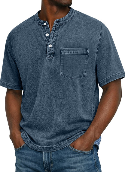 100% Cotton Henley T-Shirt