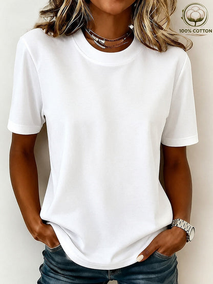 Women's 100% Cotton Crew Neck Top