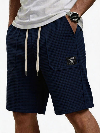 Men's Waffle Shorts With Pockets