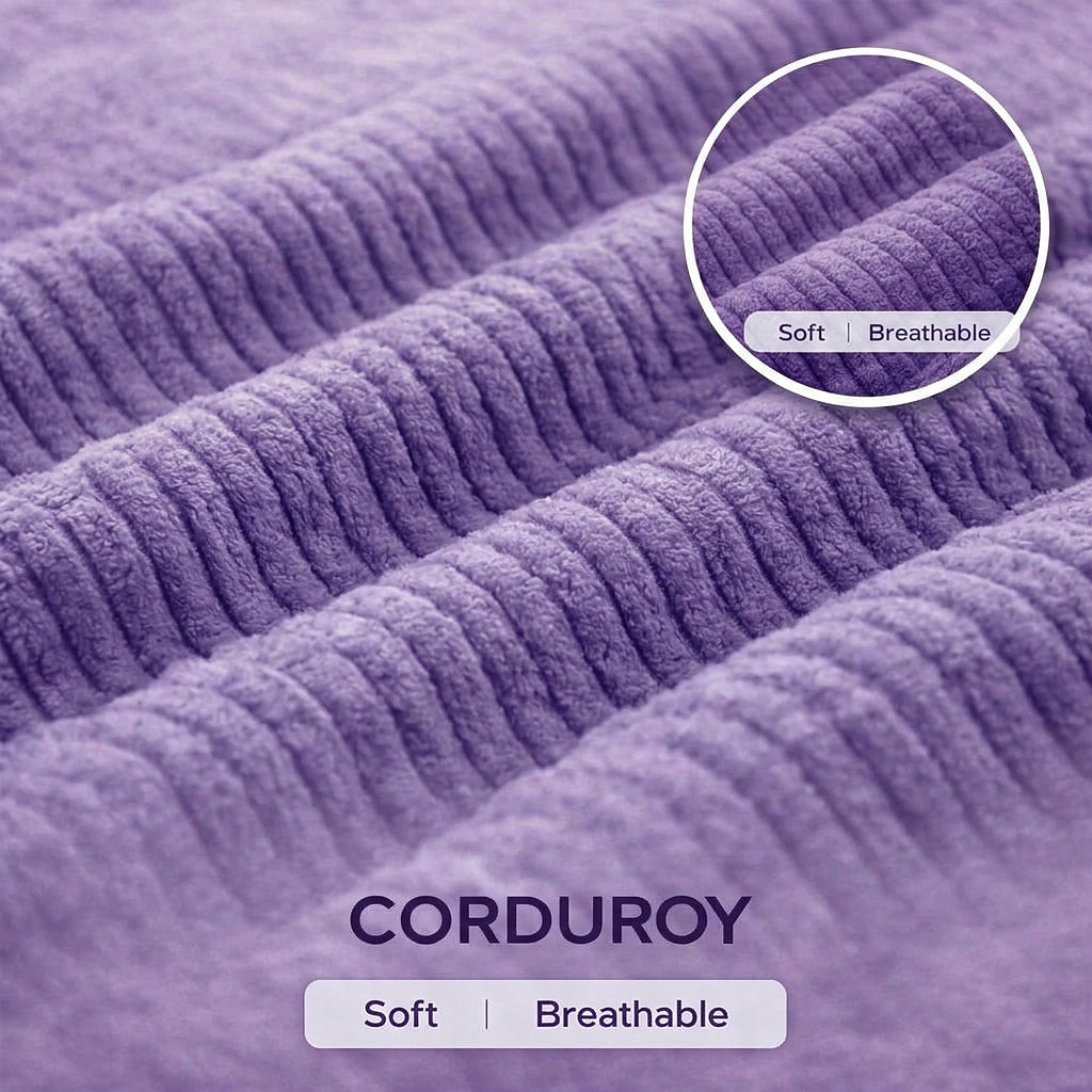Corduroy Half Zip Mockneck Polo