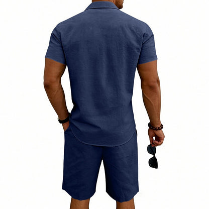 Men's Linen Shirt & Shorts Set