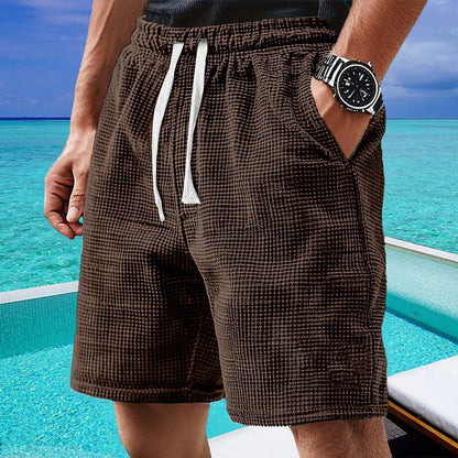 Lightweight Waffle Shorts-Comfortable Summer Wear