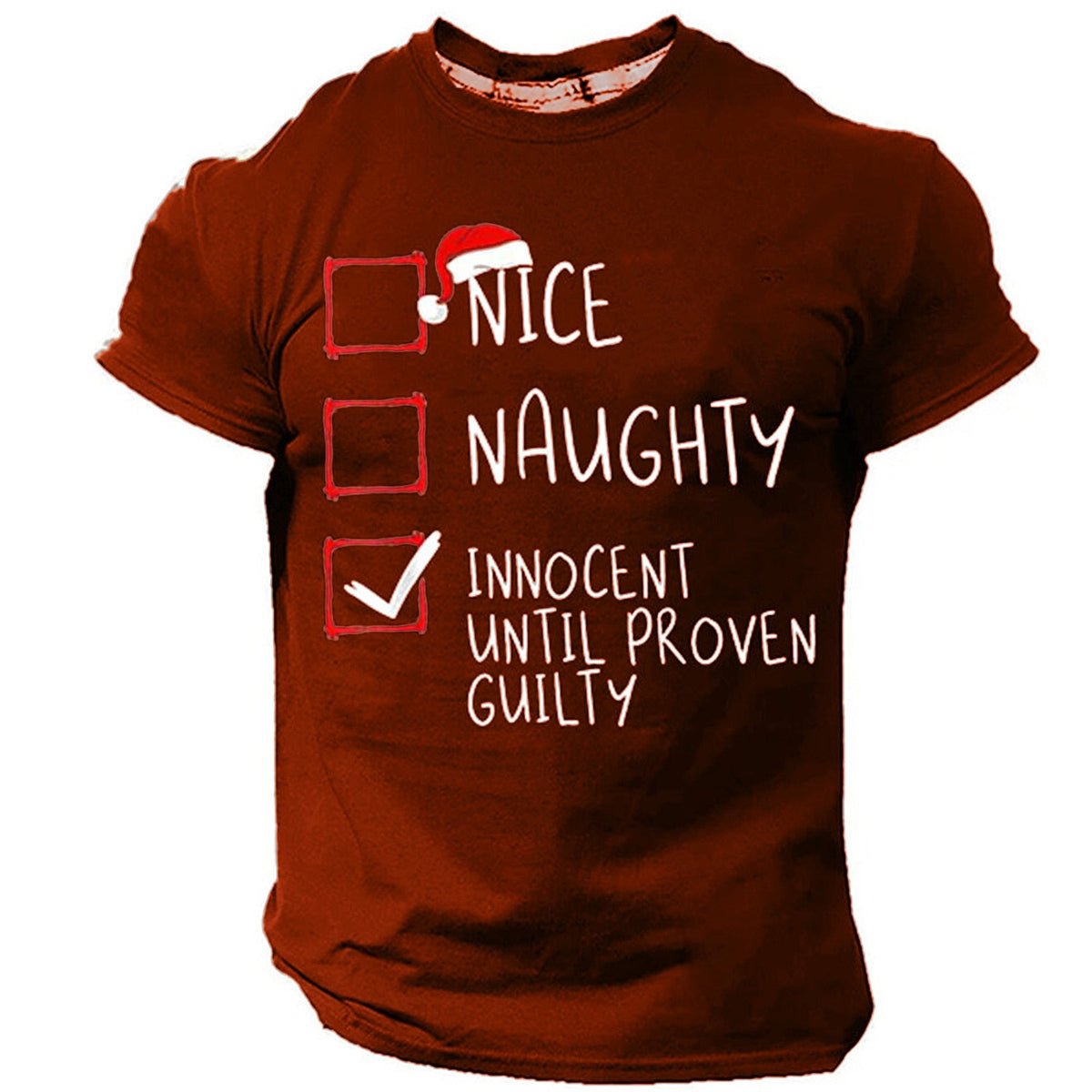 Men's Retro Christmas Hat Graphic T-Shirt