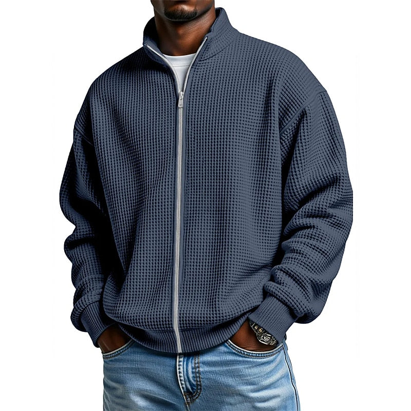 Comfort Waffle Zipped Sweatshirt