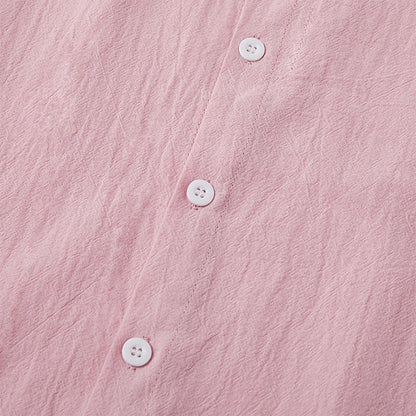 Cotton Linen Button-Up Shirt