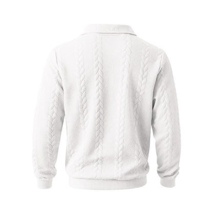 Comfort Jacquard Quarter Zip Polo