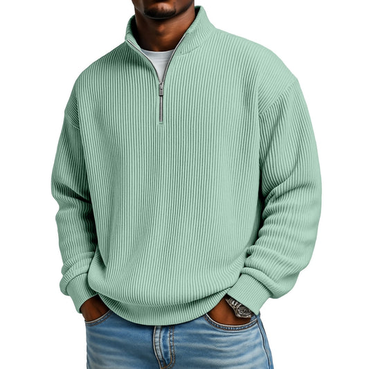 Corduroy Zipped Polo Shirts