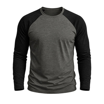 Casual Colorblock Long Sleeve T-shirts