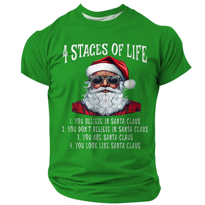 Men's Funny Santa Christmas 3D T-Shirt