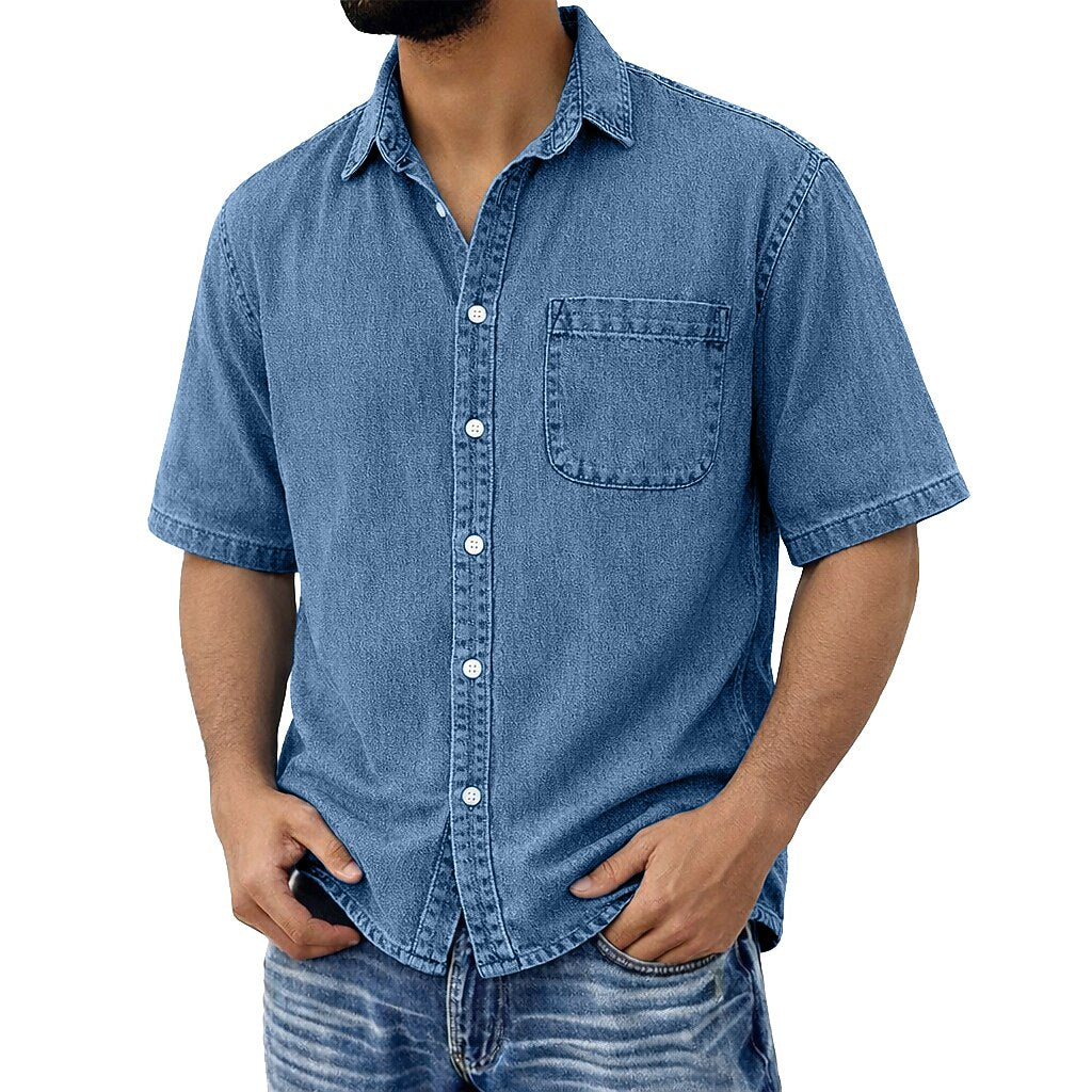 Vintage Washed Cotton Pocketed Shirt